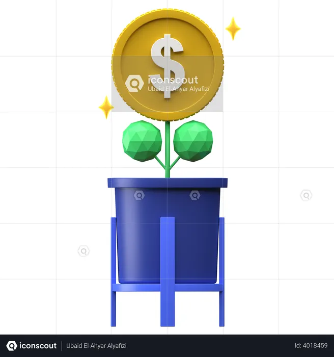 Invest Dollar money  3D Illustration