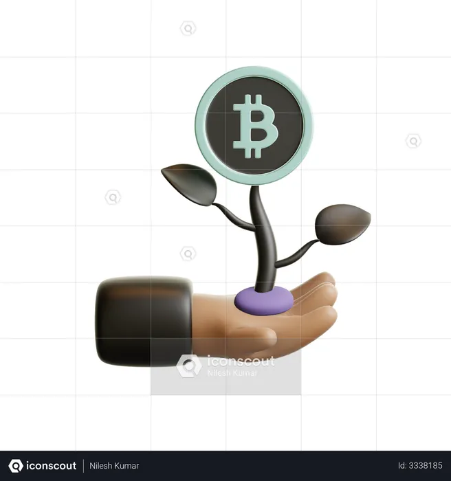 Invest In Bitcoin  3D Illustration