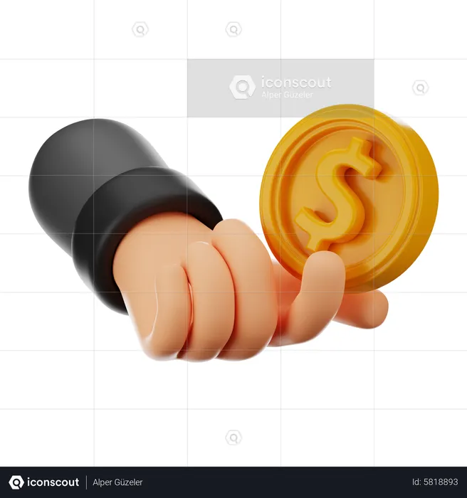 Invest Money  3D Icon