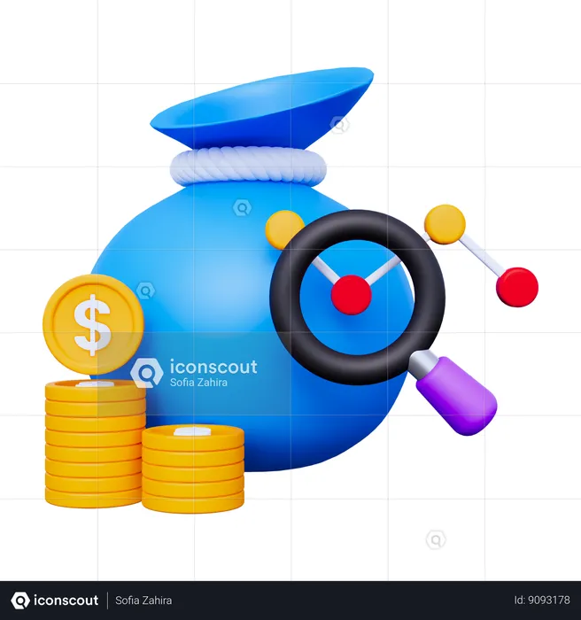 Invest Research  3D Icon
