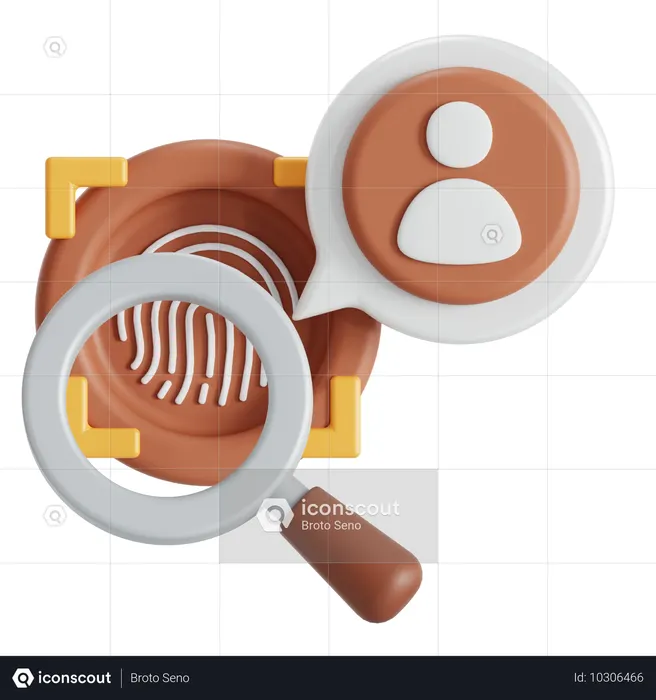 Investigação de impressão digital  3D Icon