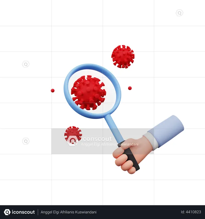 Investigación del coronavirus  3D Illustration