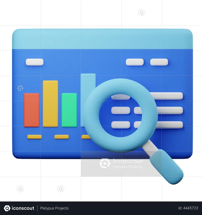 Investigación de datos  3D Illustration