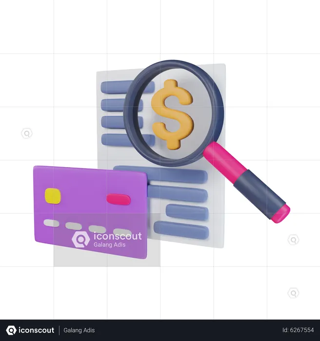 Investigación financiera  3D Icon