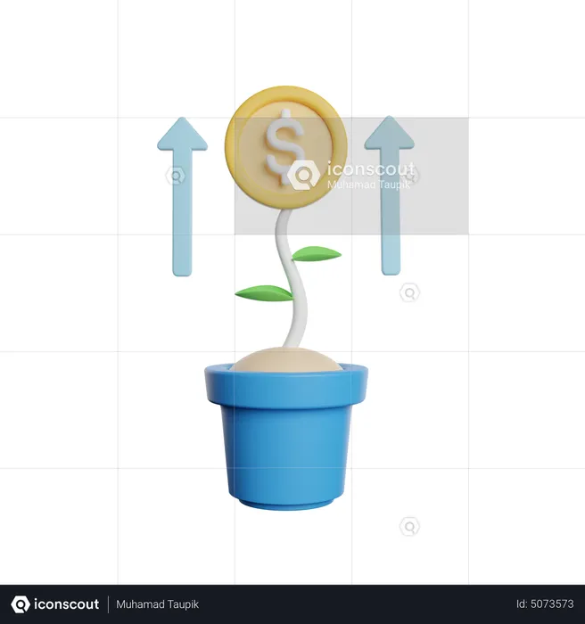 Investimento em crescimento  3D Icon