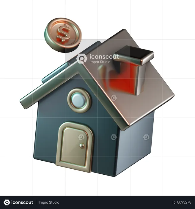 Investimento imobiliário  3D Icon