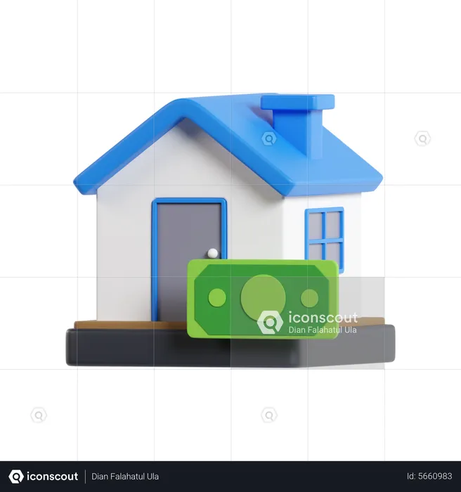 Investimento imobiliário  3D Icon