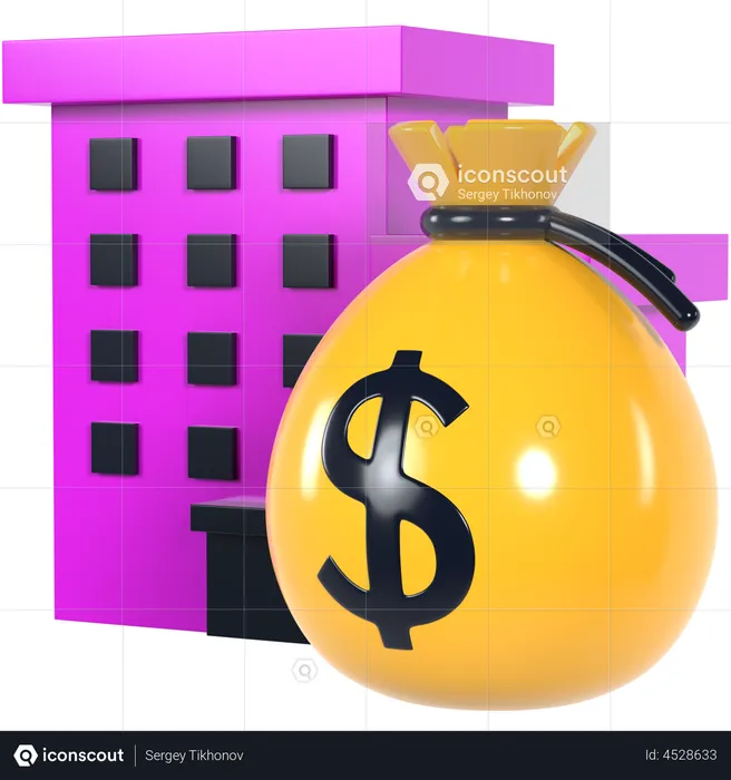 Investimentos imobiliários  3D Illustration