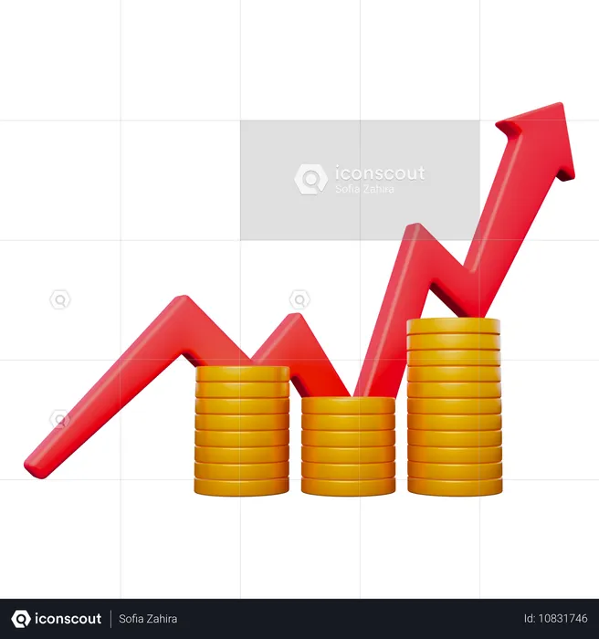 Croissance des investissements  3D Icon