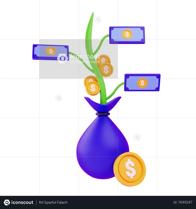 Croissance des investissements  3D Icon