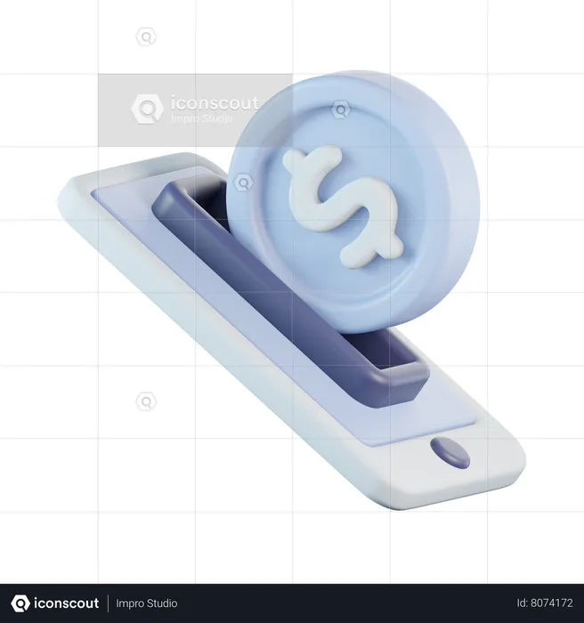 Investissement en ligne  3D Icon