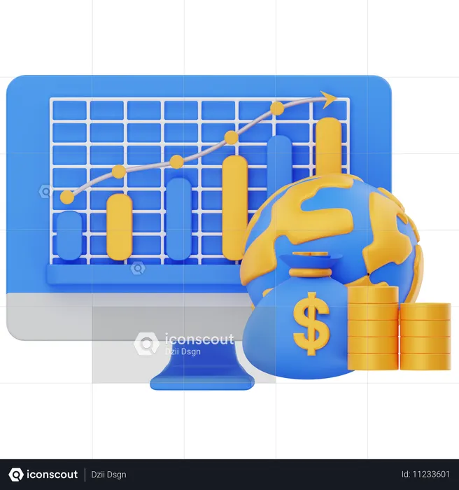 L'investissement étranger  3D Icon