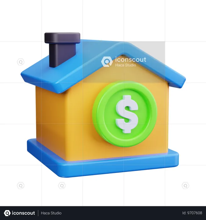 Investissement foncier  3D Icon