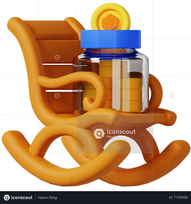 Investissement de retraite  3D Icon