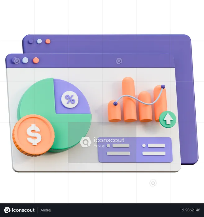 Investitionsdiagramm  3D Icon