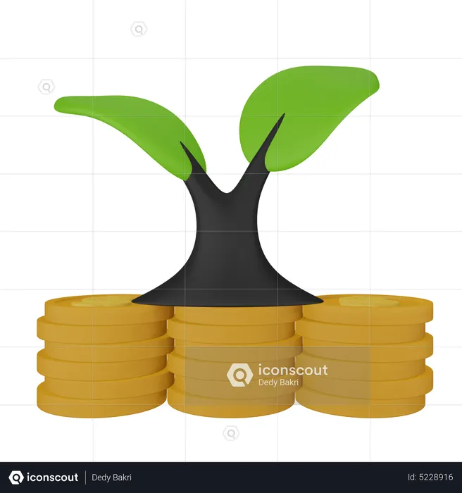 Investitionswachstum  3D Icon