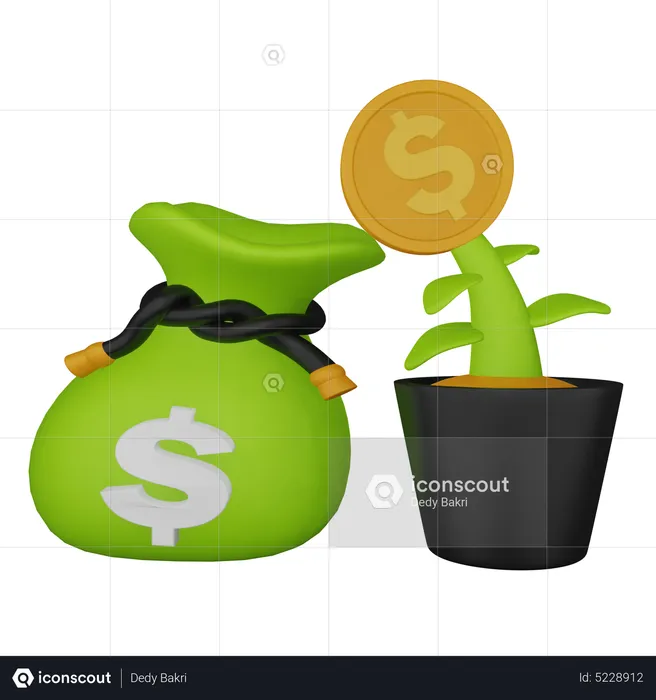 Investitionswachstum  3D Icon