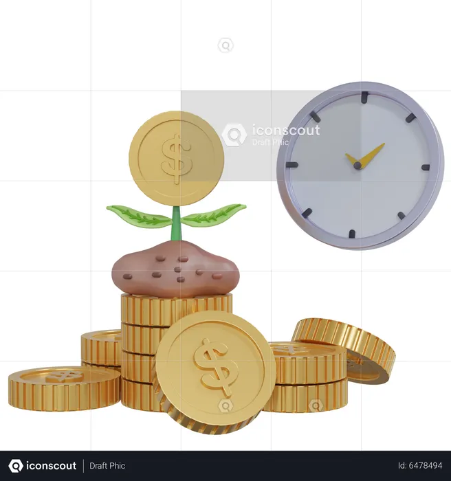 Investitionszeit  3D Icon