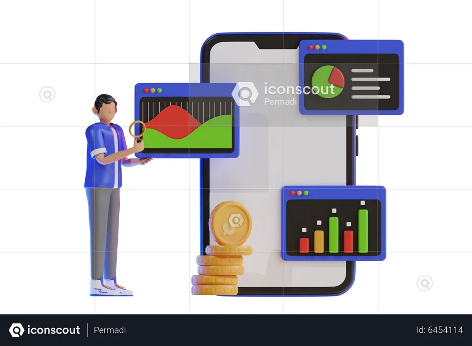 Investment Analysis  3D Illustration