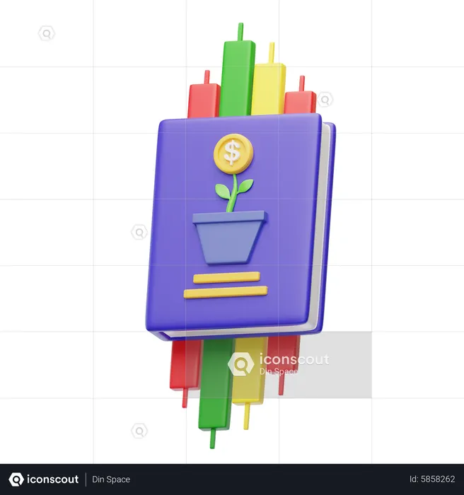 Investment Book  3D Icon