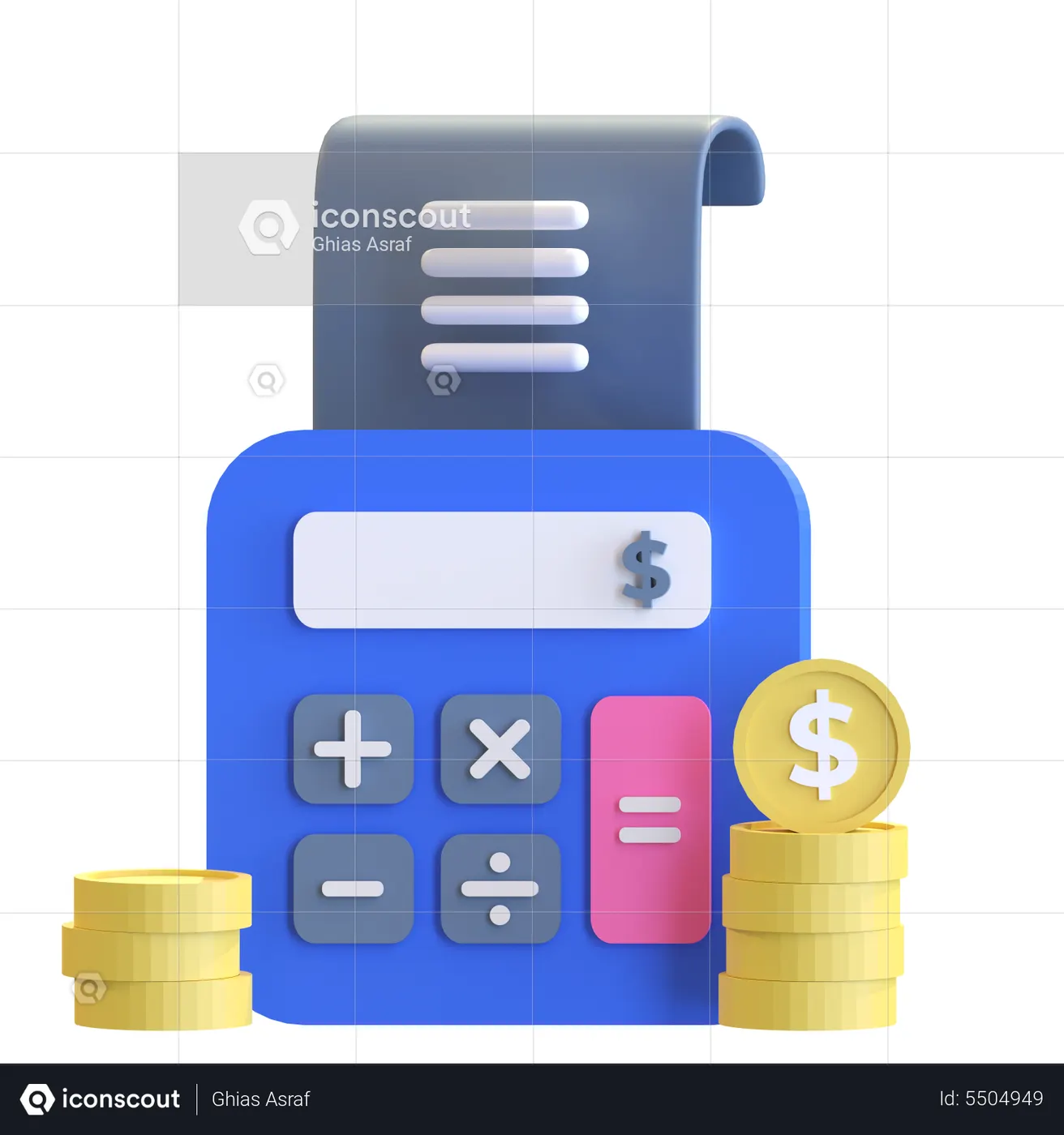 Investment Calculation 3D Icon Free Download Business 3D Icons