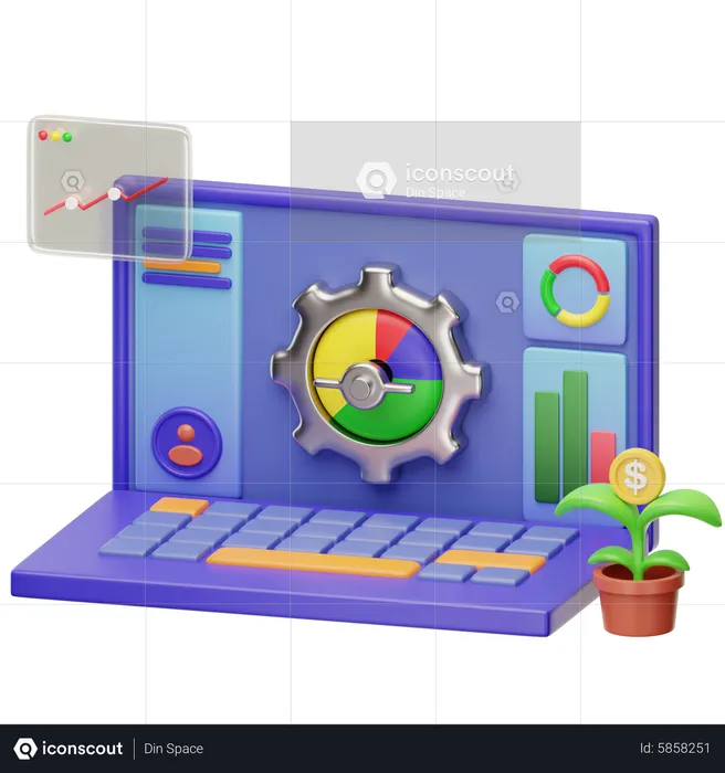 Investment Dashboard  3D Icon
