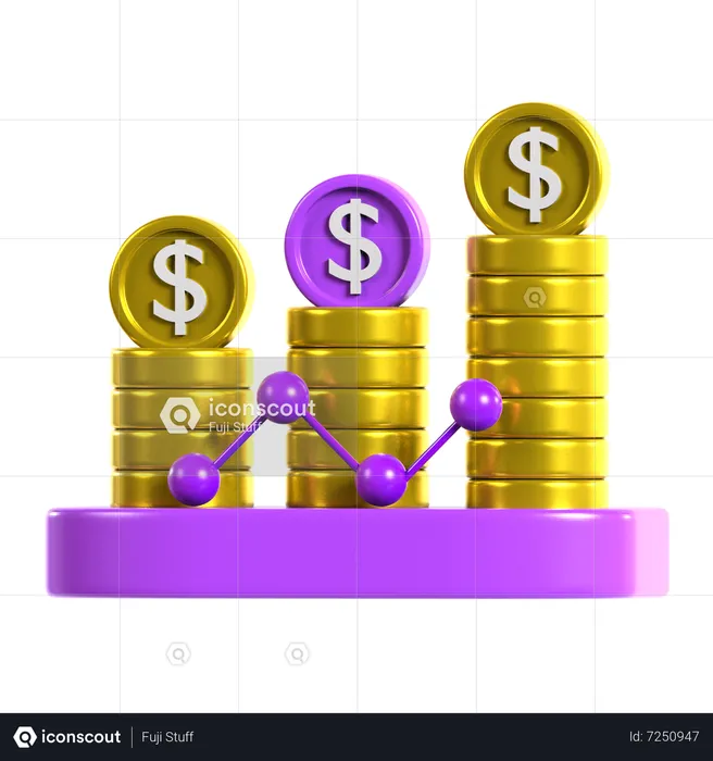 Investment Diagram  3D Icon