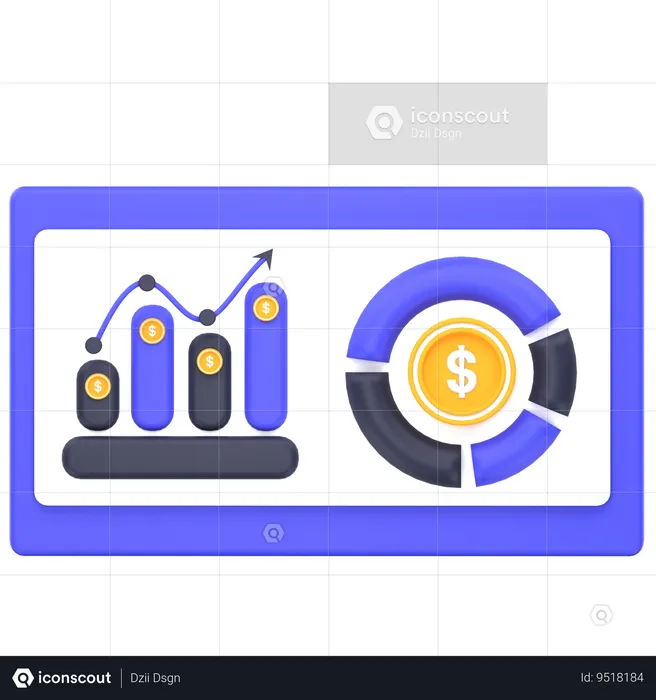 Investment Diagram  3D Icon