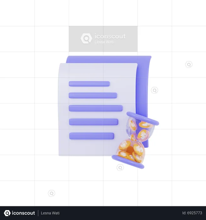 Investment Document  3D Icon