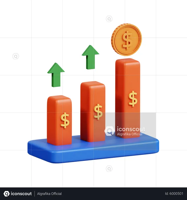 Investment Growth  3D Icon