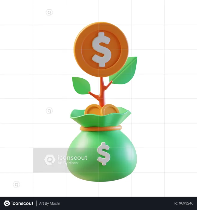 Investment Growth  3D Icon