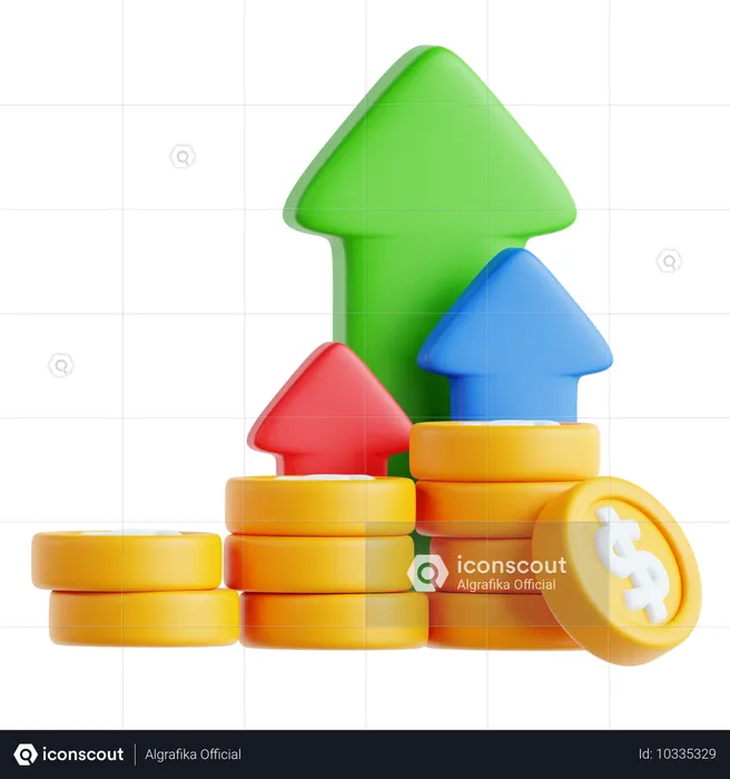 Investment Growth  3D Icon