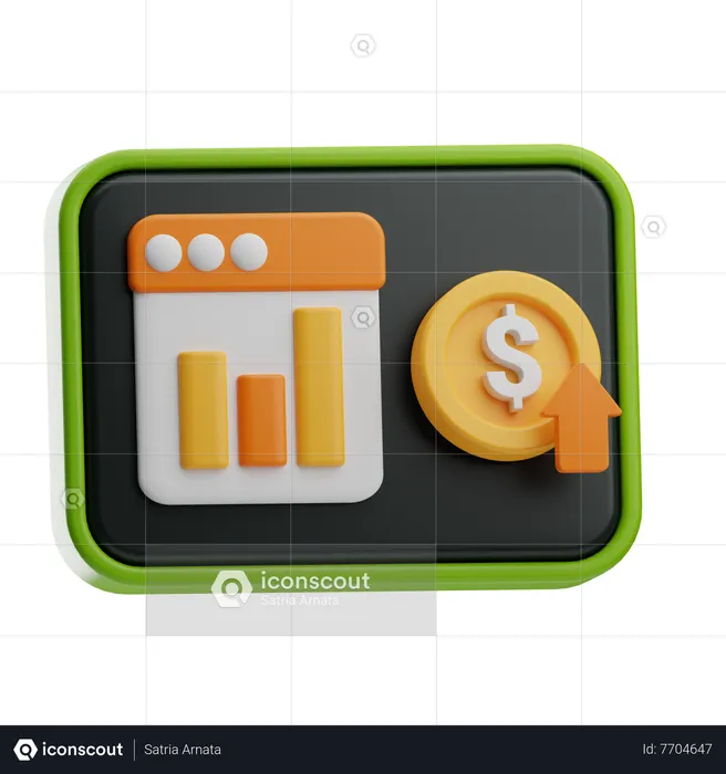 Investment Growth  3D Icon