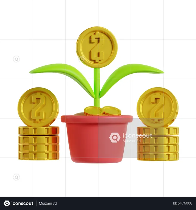 Investment Growth  3D Icon