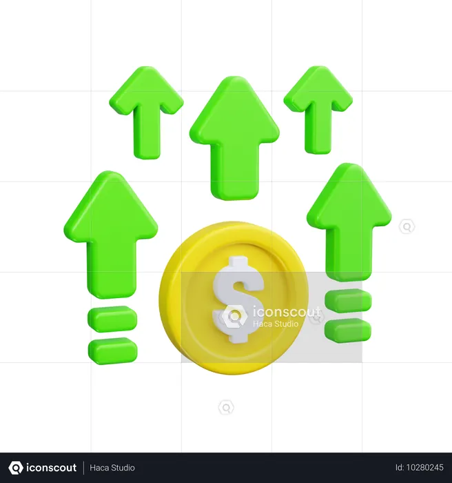 Investment Growth  3D Icon