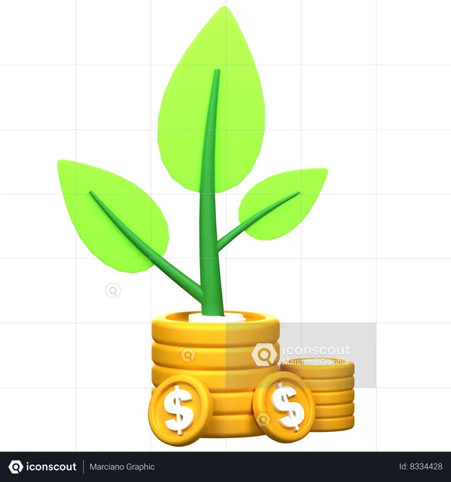 Investment Growth  3D Icon