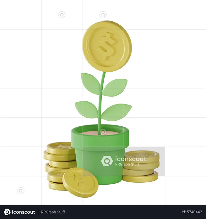 Investment Growth  3D Icon