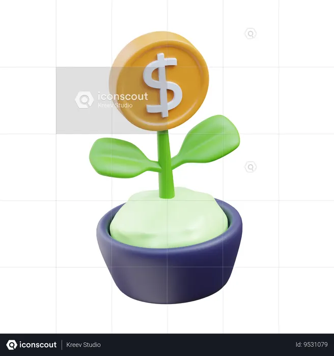 Investment Growth  3D Icon