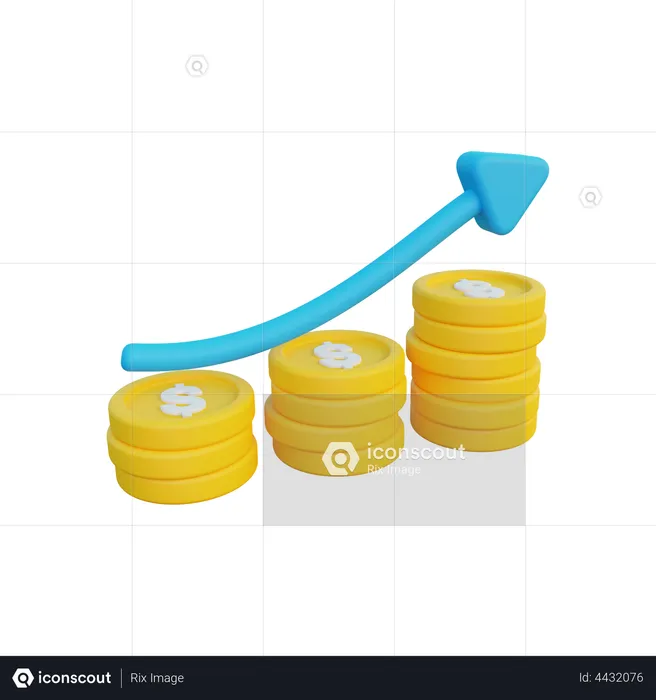 Investment Growth  3D Illustration