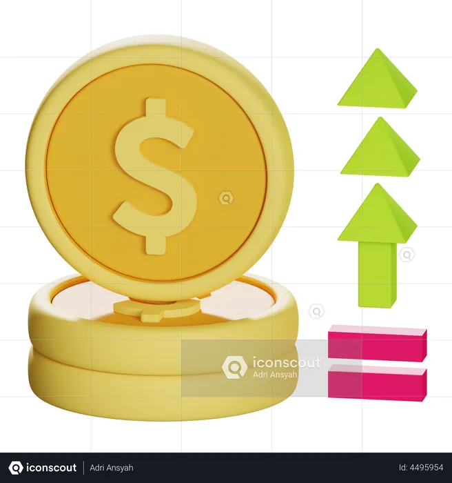 Investment Growth  3D Illustration