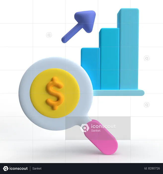 Investment Increase  3D Icon