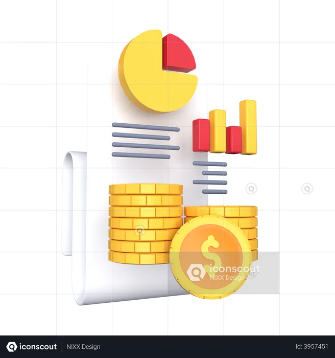 Investment invoice  3D Illustration