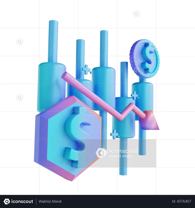 Investment Loss  3D Illustration