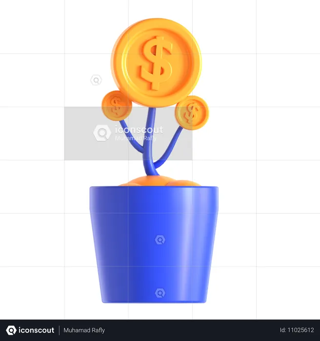 Investment Plant  3D Icon