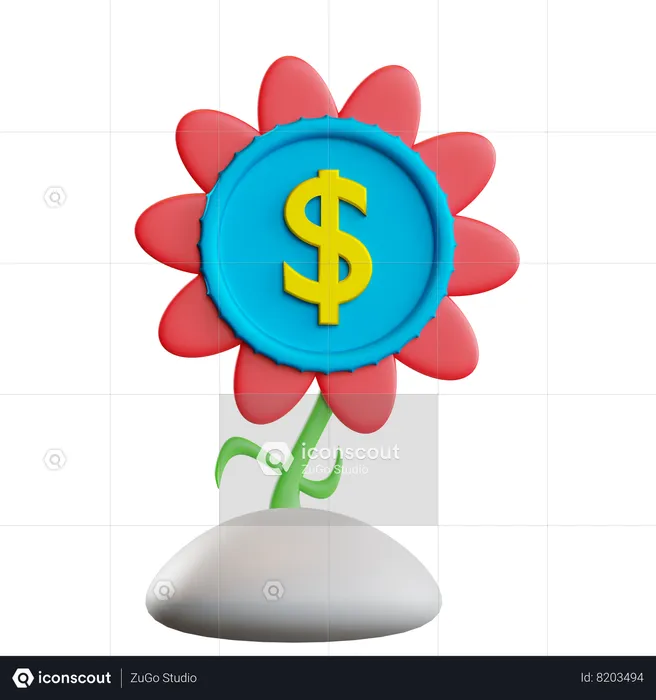 Investment Plant  3D Icon