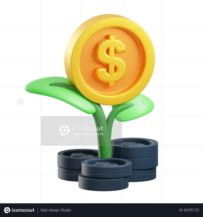 Investment Plant  3D Icon