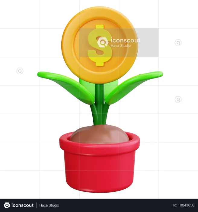 Investment plant  3D Icon