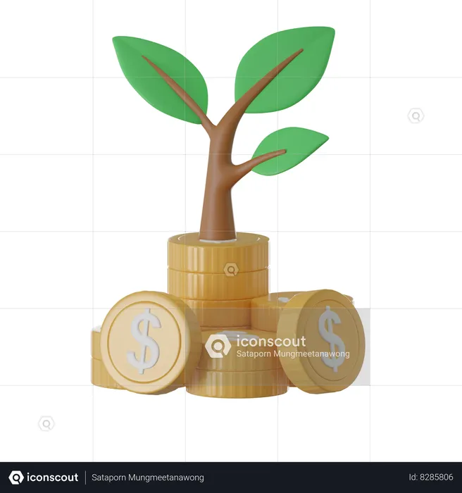 Investment Plant  3D Icon