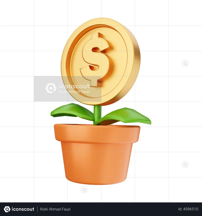 Investment Plant  3D Illustration