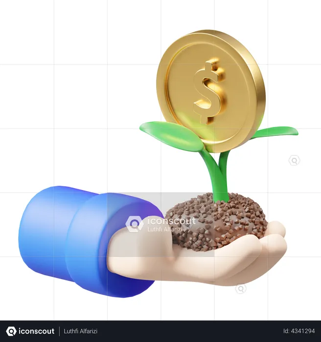 Investment Plant  3D Illustration